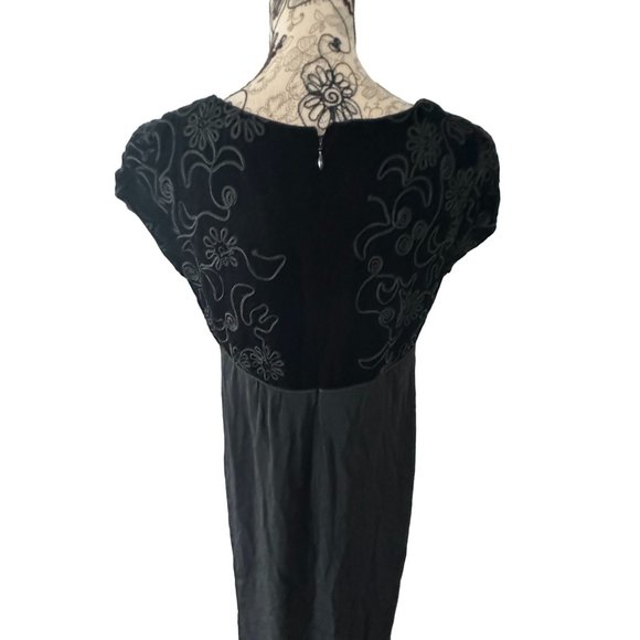 ANNA GOODYEAR Vintage Black Velvet Dress Size Small - Picture 4 of 6